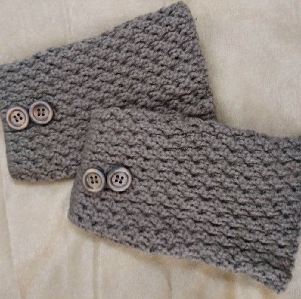 Pair of Knit Boot Toppers - Coco Color